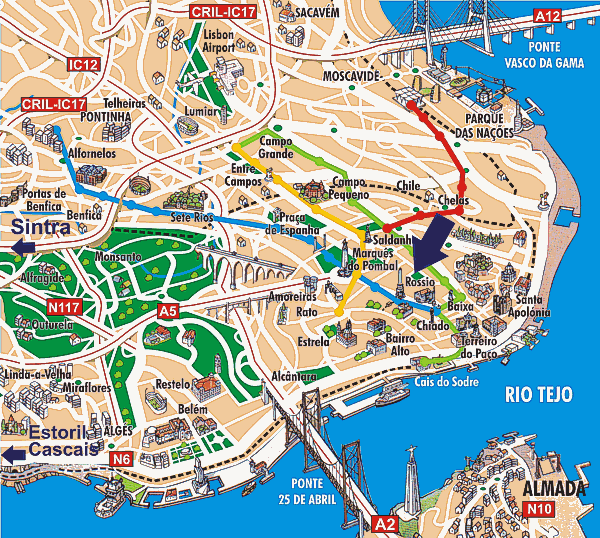 mapa turistico de portugal para imprimir Mapa Turistico De Lisboa 2020 Dicas Incriveis mapa turistico de portugal para imprimir