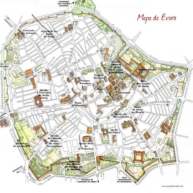 mapa da cidade de evora Mapa Turistico De Evora 2020 Dicas Incriveis mapa da cidade de evora