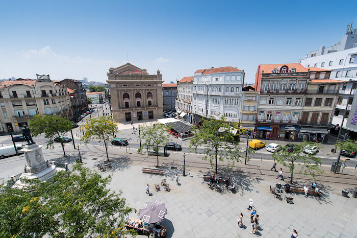 Praça da Batalha no Porto Praça da Batalha no Porto